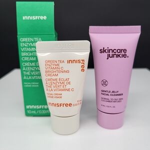 Gentle Jelly Facial Cleanser & Green Tea Enzyme Brightening Cream Duo, New